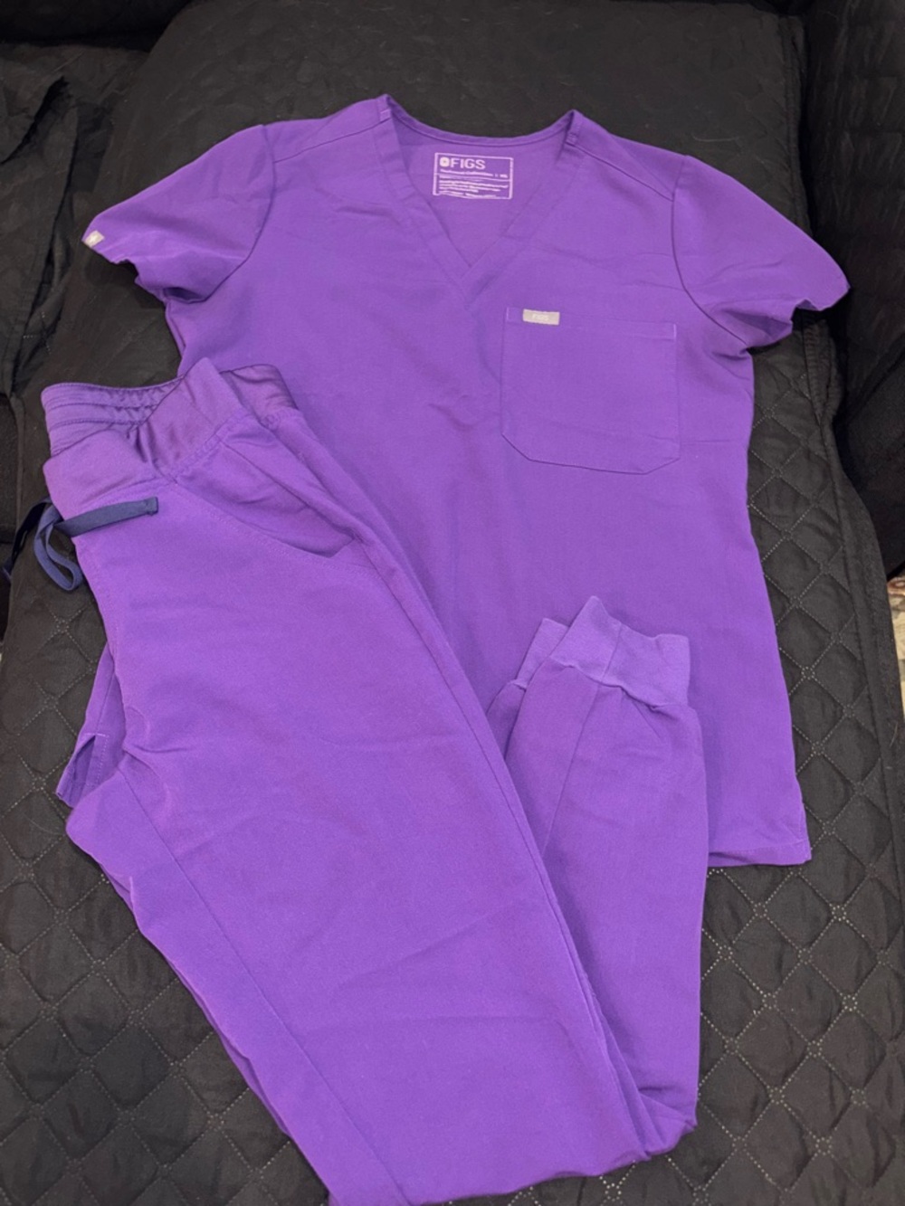 Figs Violet Scrub Top and Jogger Set